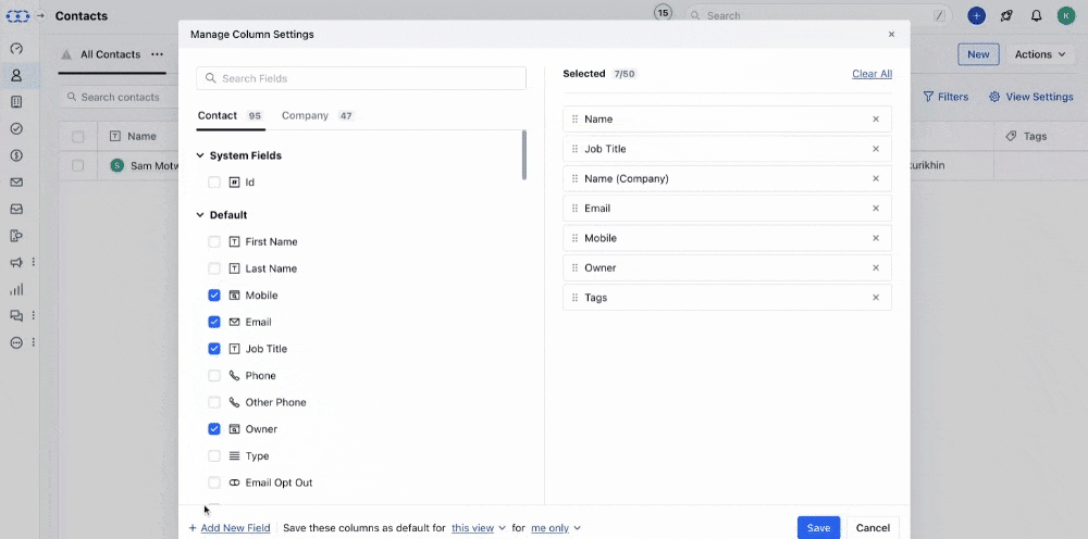 How adding a custom field works in Salesmate: Pipedrive vs Salesmate