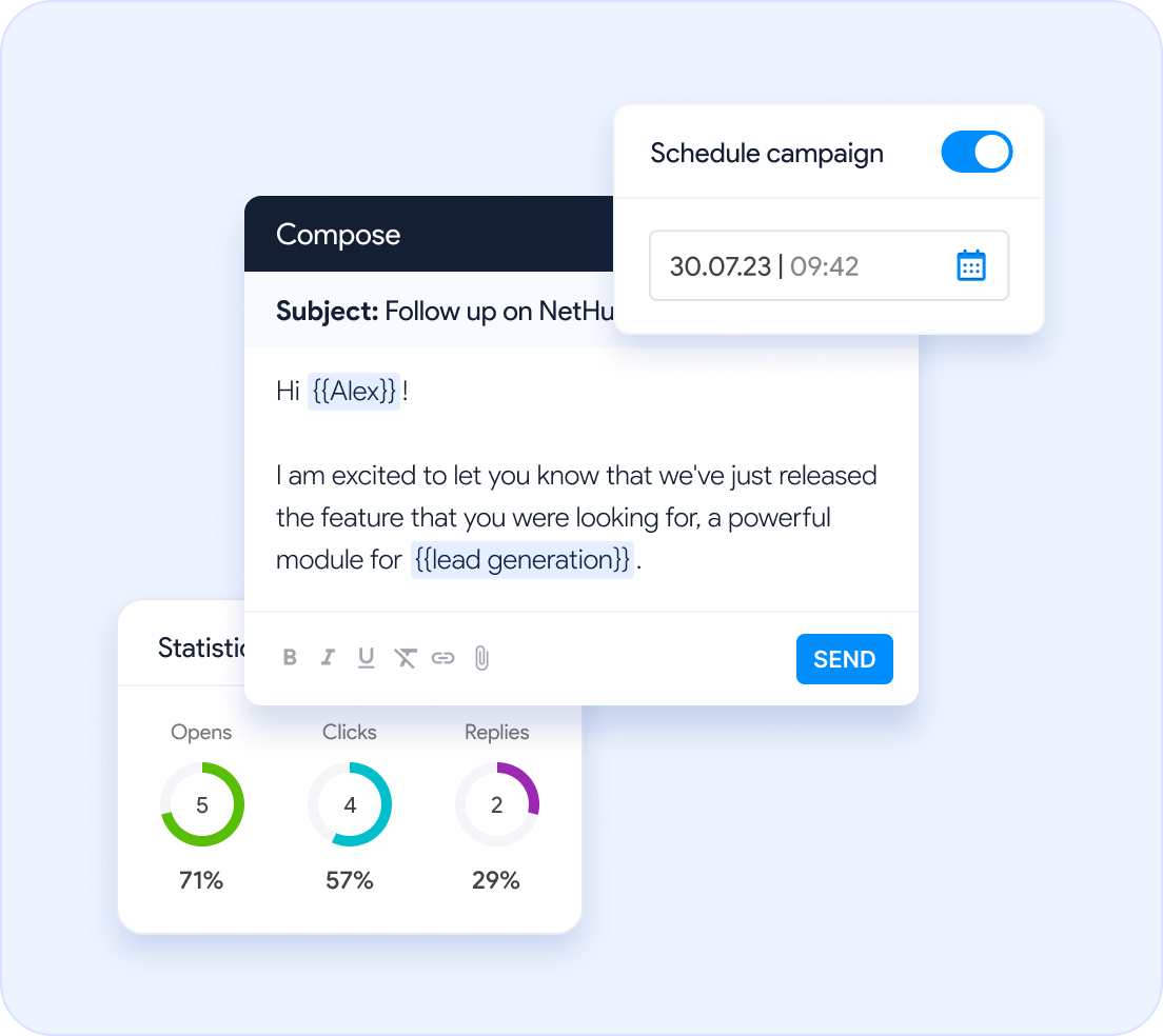 Email marketing features overview in NetHunt CRM