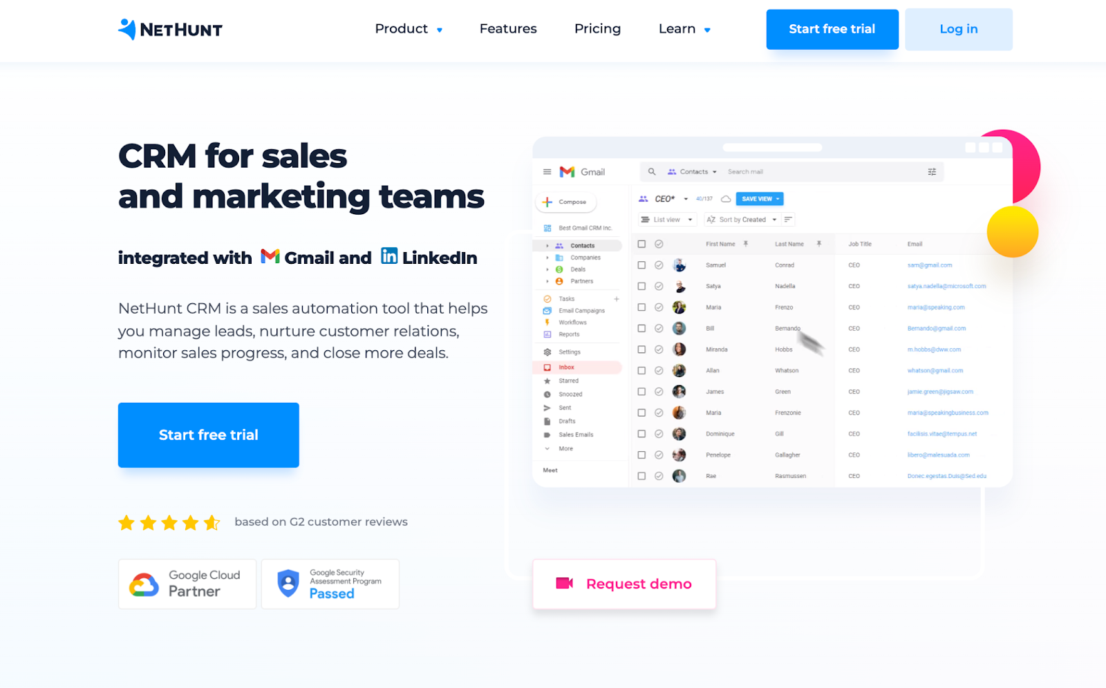 NetHunt CRM for Gmail