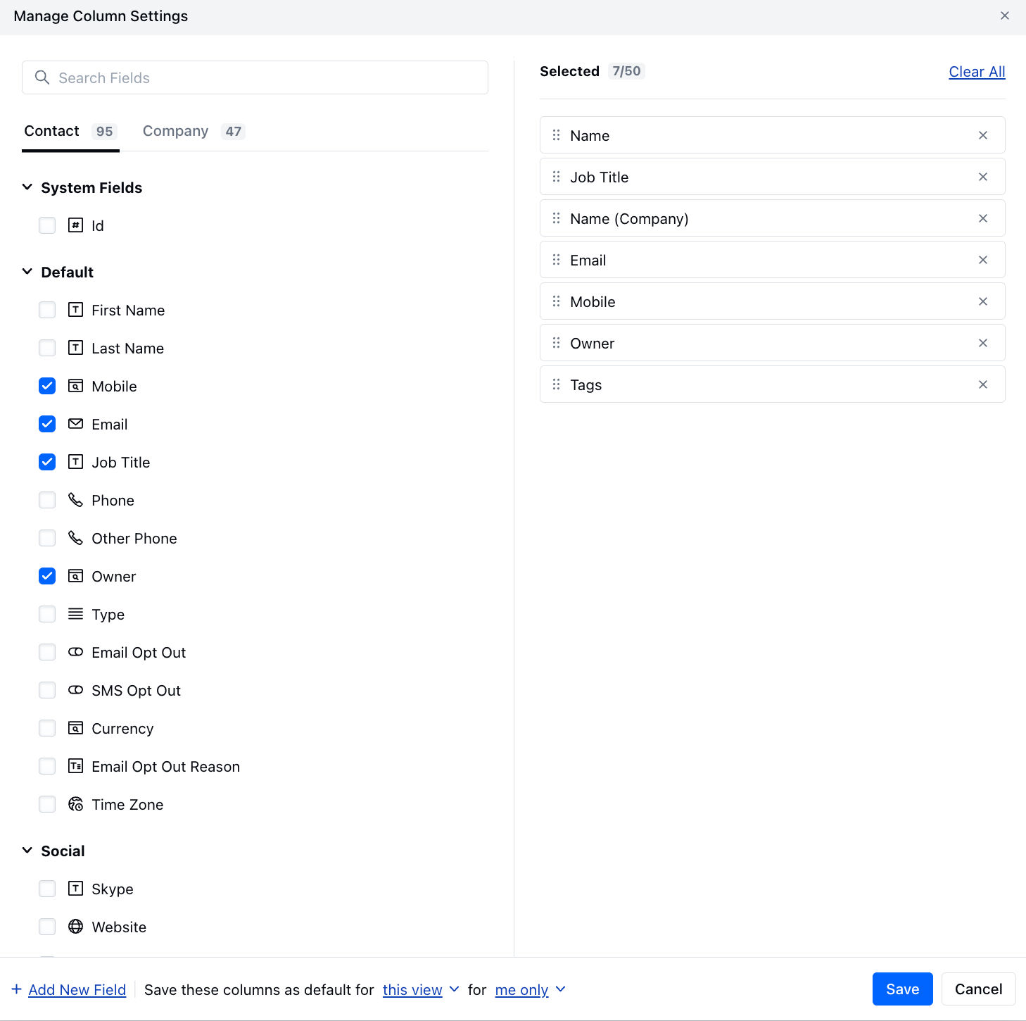 Salesmate Pre-Set Fields: Pipedrive vs Salesmate