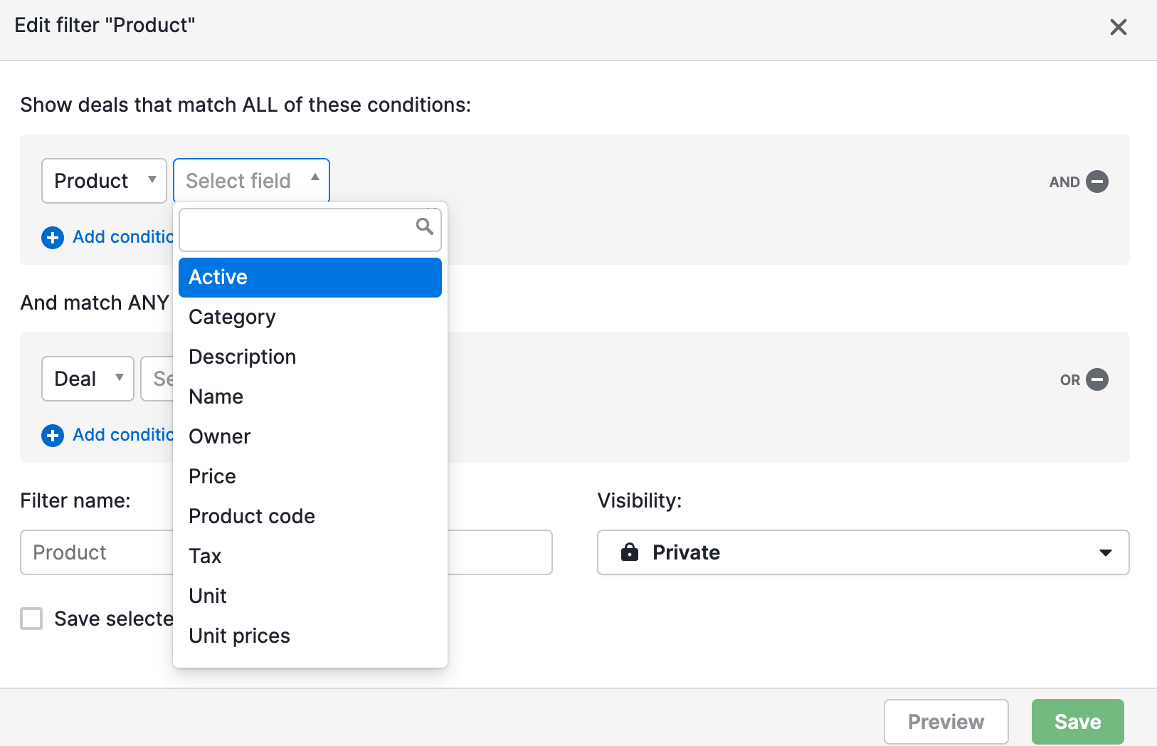 Pipedrive Filters: Pipedrive vs Salesmate, Compared