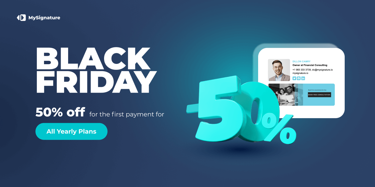 MySignature Black Friday 2023 offer