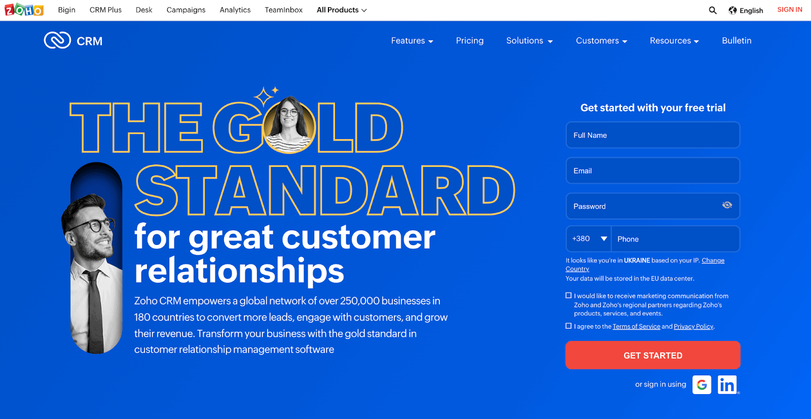 Zoho CRM for Google